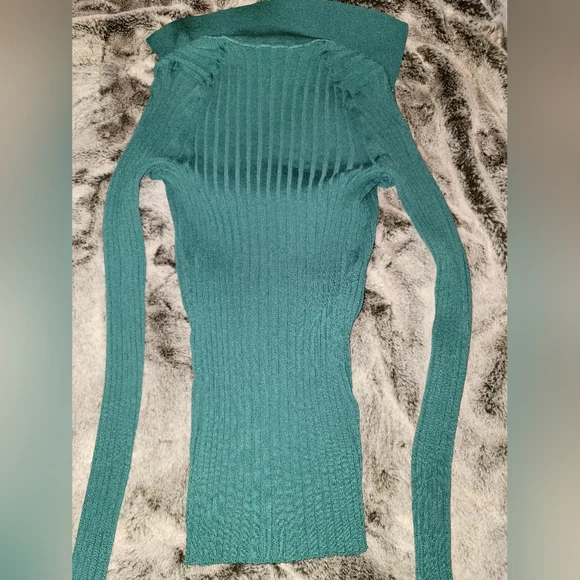 Vince Teal Ribbed Cardigan XS - Picture 5 of 7